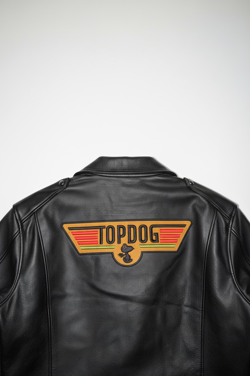 Snoopy leather jacket